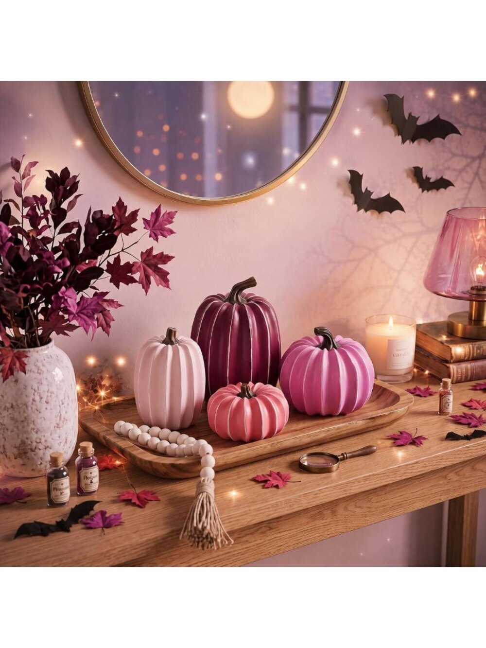 4 Pcs Fall Pumpkin Decor - Harvest Fake Resin Pumpkins for Thanksgiving - Picture 6 of 6
